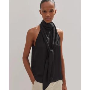 Silk Pussybow Halterneck Top - recommended by Nikki Parkinson