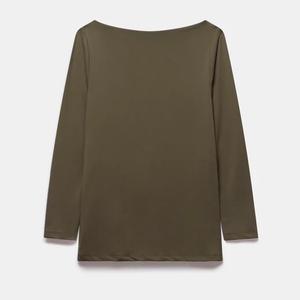 khaki layering wide neck top - recommended by Ellie-Jean Royden