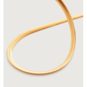 Snake Chain Necklace 46cm/18' in 18ct Gold Vermeil on Sterling Silver - |  Jewellery by Monica Vinader - recommended by Lucy  Wiltsher
