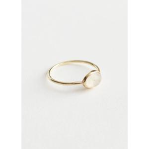 Stone Pendant Ring - White - recommended by Sofia Andersin