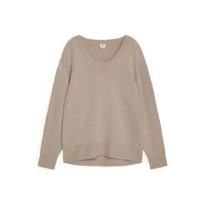 Scoop-Neck Cashmere Jumper - Beige - recommended by Nisi