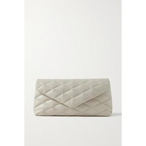 SAINT LAURENT - Sade Quilted Leather Clutch - Off-white - recommended by Sofia Andersin