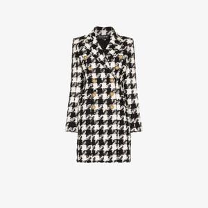 Balmain Double-Breasted Houndstooth Wool Coat - recommended by Sofia Andersin