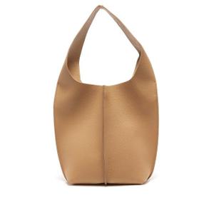 Acne Studios - Adrienne Logo-debossed Leather Tote Bag - Womens - Beige - recommended by Sofia Andersin