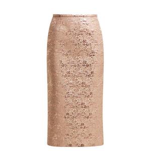 Rochas - Floral Brocade Pencil Skirt - Womens - Pink - recommended by Sofia Andersin