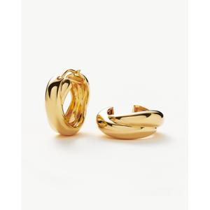 Lucy Williams Chunky Medium Entwine Hoop Earrings | 18ct Gold Plated - recommended by Tamara Kalinic
