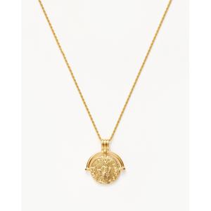 Lucy Williams Medium Engravable Roman Arc Coin Pendant Necklace | 18ct Gold Plated - recommended by Tamara Kalinic