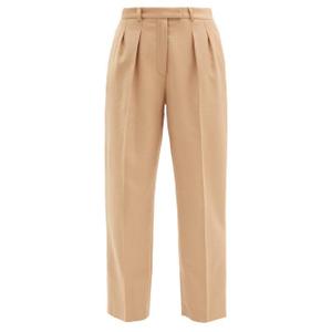 A.P.C. - Cheryl High-rise Wool-flannel Trousers - Womens - Camel - recommended by Sofia Andersin