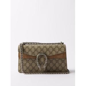 Gucci - Dionysus Gg-supreme Canvas And Suede Shoulder Bag - Womens - Beige Multi - recommended by Amanda Larsson