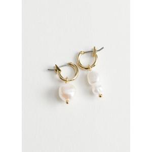 Pearl Pendant Drop Earrings - White - recommended by Sofia Andersin