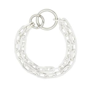Marques'almeida - Chain-link Metal Choker Necklace - Womens - Silver - recommended by Sofia Andersin