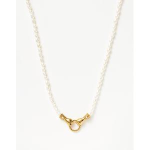 Harris Reed In Good Hands Pearl Pendant Necklace | 18ct Gold Plated/Pearl & Black Onyx - recommended by Tamara Kalinic