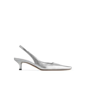 Leather Slingback Pumps - Silver - recommended by Sofia Andersin