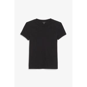 Ribbed t-shirt - Black - recommended by Sofia Andersin