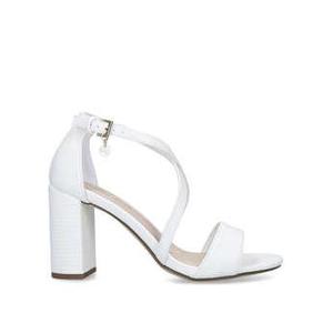 Miss Kg Phoenix - White Block Heel Sandals - recommended by Sofia Andersin
