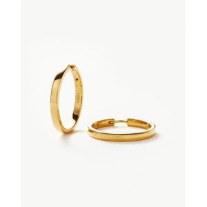 Classic Flat Medium Hoop Earrings | 18ct Gold Plated Vermeil - recommended by Sofia Andersin
