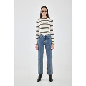 No.5| High Waist Straight Cropped Denim - Vintage Blue / 23 / Normal - recommended by Thessely Juliet