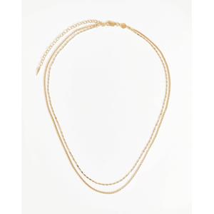 Box Link Double Chain Necklace | 18ct Gold Plated Vermeil - recommended by Sofia Andersin