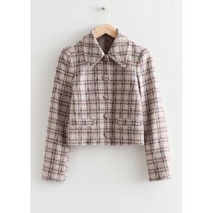 Buttoned Tweed Jacket - Beige - recommended by Chriselle  Lim