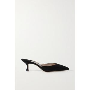 Manolo Blahnik - Carolyne Suede Mules - Black - recommended by Sofia Andersin