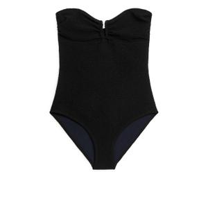 Textured Bandeau Swimsuit - Black - recommended by Erna Leon (Mercer7)