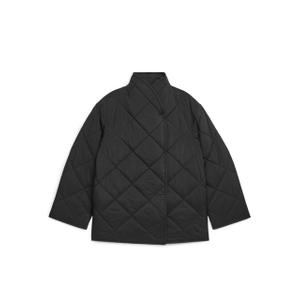Quilted Shawl Collar Jacket - Black - recommended by Sofia Andersin