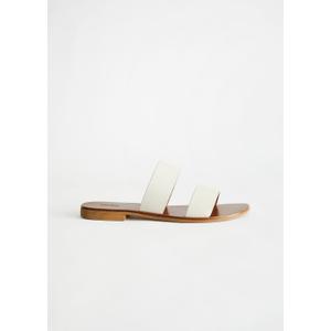 Duo Strap Leather Sandals - White - recommended by Sofia Andersin
