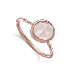 Siren Rose Quartz Stacking Ring, Rose Gold Vermeil on Silver - recommended by Alina Vavilava