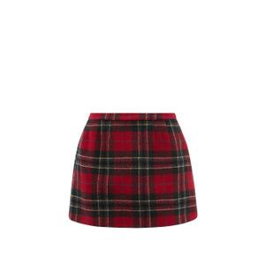 REDValentino - Wool-tartan Mini Skirt - Womens - Red Print - recommended by Sofia Andersin