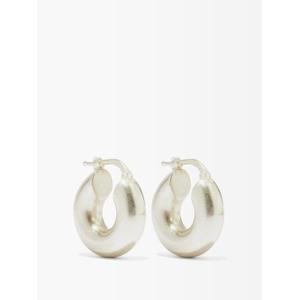 Jil Sander - Sterling-silver Hoop Earrings - Womens - Silver - recommended by Sofia Andersin