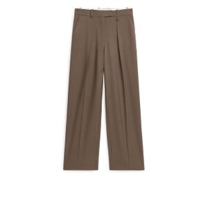 Hopsack Wool Trousers - Beige - recommended by Hannah Teitink