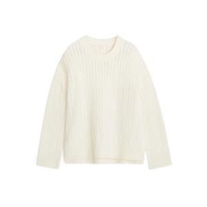 A-Line Cable-Knit Jumper - White - recommended by Sofia Andersin
