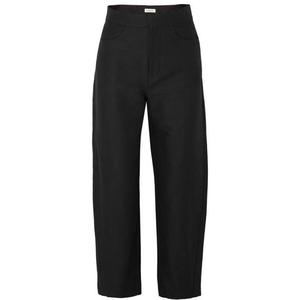 Totême - Novara Cotton And Linen-blend Straight-leg Pants - Black - recommended by Sofia Andersin