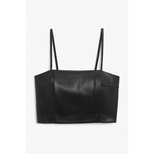 Faux leather crop top - Black - recommended by Sofia Andersin