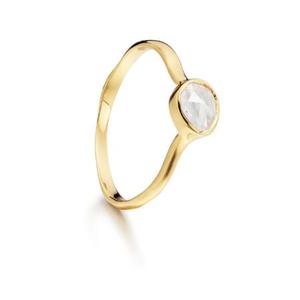 Gold Siren Small Stacking Ring Moonstone - recommended by Lucy  Wiltsher