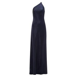 Galvan - Roxy One-shoulder Satin Dress - Womens - Navy - recommended by Sofia Andersin