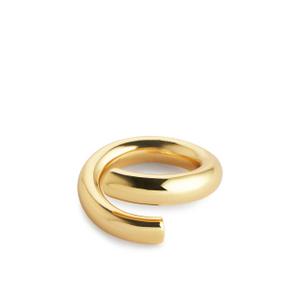 Gold-Plated Open Ring - Brown - recommended by Sofia Andersin