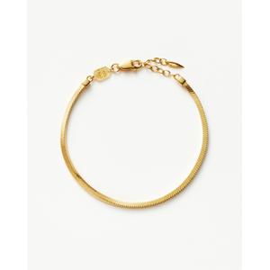 Lucy Williams Square Snake Chain Bracelet 18ct Gold Plated Vermeil - recommended by Lily Clark