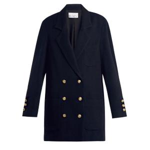 Raey - Drop Shoulder Wool And Cashmere Blend Blazer - Womens - Navy - recommended by Sofia Andersin