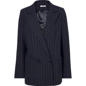 GANNI - Pinstriped Cady Blazer - Midnight blue - recommended by Sofia Andersin