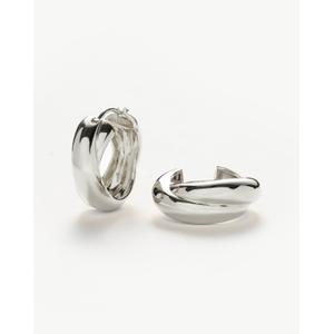Lucy Williams Chunky Medium Entwine Hoop Earrings | Silver Plated - recommended by Sofia Andersin
